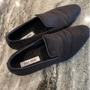 Mens Steve Madden Velvet Suede Black Dress Shoe